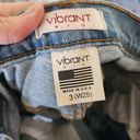 Vibrant super distressed skinny jeans style #P1378 size 3 waist 13.5" Photo 9