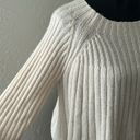 cupio Cream pleated babydoll styled cable knit sweater Photo 1