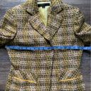 Anne Klein  Suit Yellow Tweed Skirt Suit Set 6 Photo 5