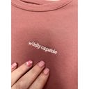 Edge Women's The Well Raw  Cropped Sweatshirt Wildly Capable Size Large Photo 2