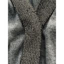 Calvin Klein 1530  Gray Silver Metal Mesh Cardigan Sweater Size Small Photo 4