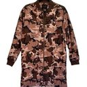 Love Tree  pink brown camo long bomber jacket size large Photo 0