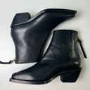 All Saints Leather Black Square Toe Block Heel Ankle Lenora Western Booties 6 Photo 7