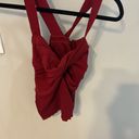 Micas | crimson twist cross tank top| size small Red Photo 1