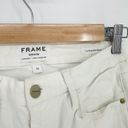 frame denim  Le Crop Mini Boot Jeans Mid Rise Stretch in Blanc White Women's 24 Photo 5