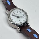 Tokyobay Quartz Women’s Watch St. Steel Brown Blue Leather Band New Battery Photo 2