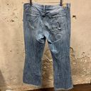 Guess Jeans Vintage Y2K Distressed Low Rise Flare Embellished Rhinestone Jeans Photo 4