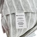 Athleta  Threadlight Striped Long Sleeve Shirt Grey Cream Stripe Womens Small Photo 6