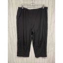 L.L.Bean Womens Size M  Nylon Cropped Pants UPF 50 Black NWT Photo 3