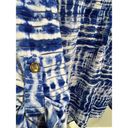 Cathy Daniels  Sheer Striped Blue/White Blouse/Swim Coverup Women's Size XXL Pool Photo 6