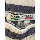 Flax Made in Italy Paper bag Waist Linen  Striped Shorts Sz M Photo 4