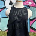 Nike  Black Mesh Crop Tank Top Size M Photo 0