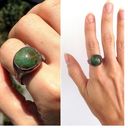 Natural Emerald crystal ring size 8.5 Photo 4