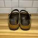 Birkenstock Sandals Womens 37 Arizona Slides Slip On Flats Olive Leather Casual Photo 4