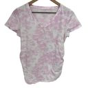 Isabel Maternity  by Ingrid & Isabel Pink Tie-Dye Short Sleeve V-Neck T- Shirt M Photo 0