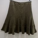 DKNY Y2K  Jeans Vintage low rise ruffle skirt flare pleated midi skirt retro in Olive green. Photo 7