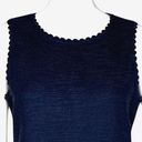 J.Crew  Shirt Womens Small Navy Blue Scalloped Trim Blouse Work Basic Minimalist Photo 5