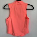 Halara NWT  Mock Neck Zip Front Sleeveless Cropped Tank Top in Dreamy Peach Pink Photo 2