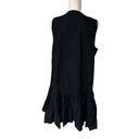 Joie NWT  Limited Edition Button Front Sleeveless Black Tiered Dress XL Photo 8