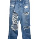 American Eagle Light Wash Ripped Highest Rise 90’s Boyfriend Jeans Photo 0