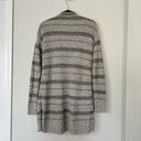 Lane Bryant  Striped Open Front Longline Cardigan Sweater Shimmer Size 14/16 Photo 3