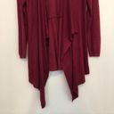 Torrid  00 Plus Size Cardigan Drape Front Sweater Burgundy Red Open Lightweight Photo 4