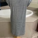 prAna  Women's Navy And White Striped Shirt HempBlend Shirt Dress EUC Photo 1