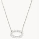 Kendra Scott 
Elisa Open Frame Crystal Pendant Necklace in Silver Tone Photo 8