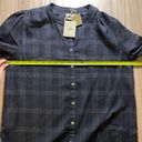 Harper New Faherty The  Top in Aspen Black Plaid Size Medium Retail $158 Photo 11