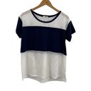 LA Made  Mesh Blue White Short Sleeve Shirt Large estimated Photo 1