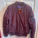 Madden Girl  burgundy bomber jacket sz M Photo 3