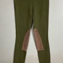 Polo  Ralph Lauren leggings equestrian olive green faux suede patches small Photo 0