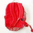 Jansport  Large Backpack Red Orange Safari Print Campus Colors School Spirit EUC Photo 1