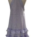 Rebecca Taylor  Womens Halter Dress Size 4 100% Cotton Ruffle Purple Photo 2