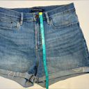 Calvin Klein  Womens High Rise Cuffed Denim Shorts Blue Size 28 Photo 1