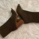 Charlotte Russe  open toes booties size 6 excellent condition dark green color Photo 14