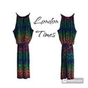 London Times  Multicolor Sleeveless Halter Dress 12 Photo 1