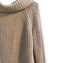 Moon & Madison Cream Oversized Crop Cowl Neck Chunky Knit Sweater Size Medium Photo 9
