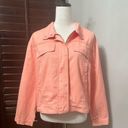 Treasure & Bond  Womens Jean Jacket Coral Waist Length Collar Pockets S NWOT Photo 1