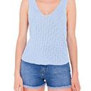 American Apparel  Cable Knit Breezy Blue Tank Top Photo 0