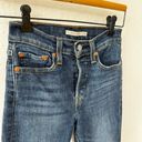 Levi's  Wedgie Skinny 501 Jeans Raw Hem Medium Dark Wash Button Fly Stretch 24 Photo 3