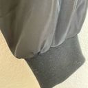 Love Tree  Black Sheen Bomber Jacket with Sleeve Zip Accent size Medium Photo 8
