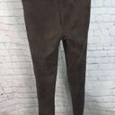 Andrew Marc  faux suede gray /brown  high rise leggings small Photo 3