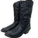 Durango  Womens Black Leather Cowboy Boots Western Cowgirl Silver Tips Photo 0