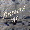 Genuine Merchandise Milwaukee Brewers Gray and Navy Blue Short PJ Set Size L Photo 3