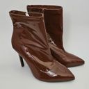 Torrid  Brown Patent Stretch Pointed Toe Boots Size 11 WW Photo 1