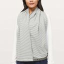 Lululemon  Vinyasa Cardigan Wrap Infinity Scarf *Rulu Grey Heathered White Stripe Photo 2