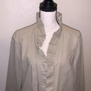 Christiana Zinn Beige Ruffle Open Cardigan Style Jacket Tan Size 3X Photo 1