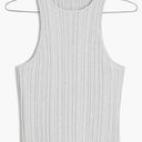Madewell NWT  The Signature Shimmer Knit Cutaway Sweater Tank Gray Size Small Photo 0