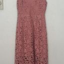 ASTR NWT  The Label Small Lace A-Line Midi Dress Pink mauve V-Neck Sleeveless Photo 0